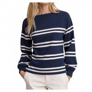NEW SOUTHERN TIDE long sleeve zayla striped top in dress blue